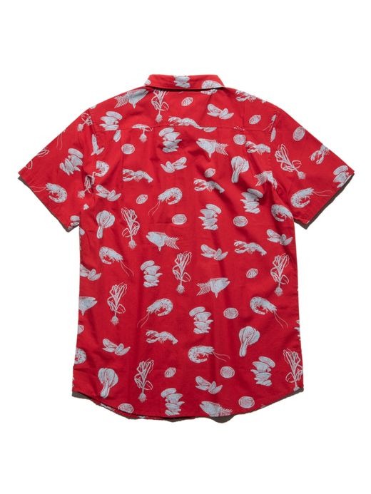 ROARK REVIVAL RW435 / "SEAFOOD STEW" WOVEN / RED