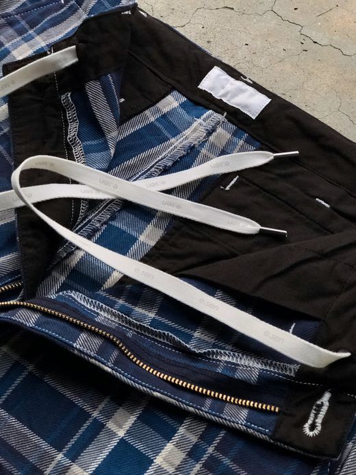 e.sen esenfw19p05 / THOMAS / BLUE GREY CHECK