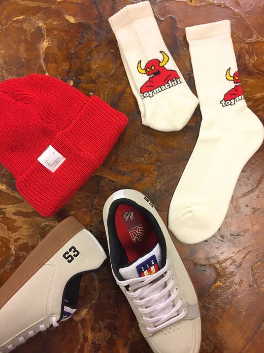  Toy Machine Monster Logo Socks / white