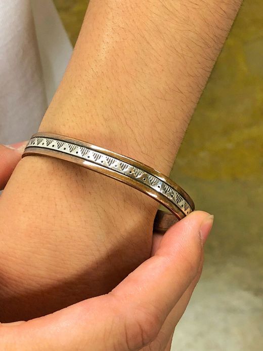 Indian Jewelry Wylie Secatero Silver&Copper Bangle / type C