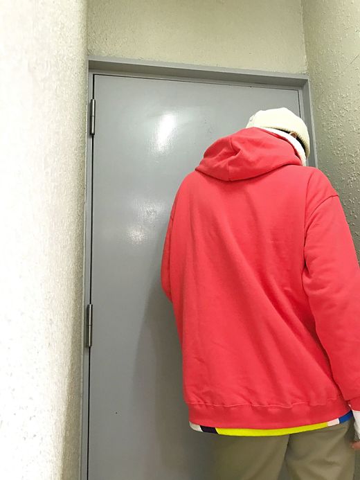 ALDIES Rib Swiching Big Parka / pink