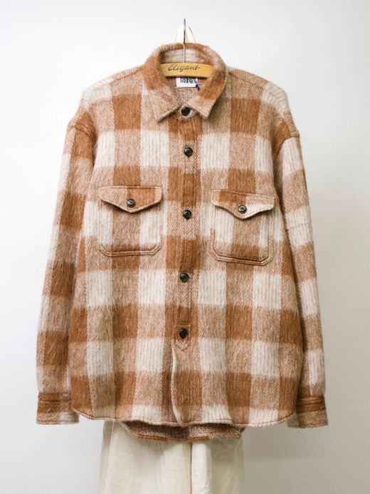  MP-20AW006 / BERKELEY OVER SHIRTS (SHAGGY CHECK) / CAMEL