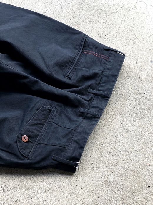 ANACHRONORM AN011 / TUCK WIDE TROUSERS / BLACK