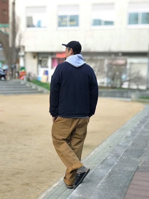 Spinner Bait 212LK / ローゲージストレッチカノコWフェイスカーディガン / ネイビー