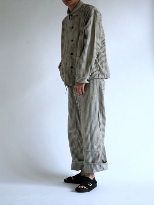 ANACHRONORM AN099 / DOUBLE KNEE PAINTER PANTS / HICKORY STRIPE