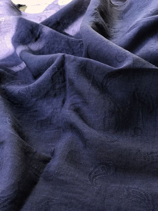  MP-20SP016 / LINEN JACQUARD STOLE / ネイビー