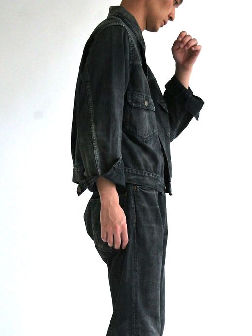 ANACHRONORM AN097-W1 / 2nd WORK JACKET SULFUR DYE / BLACK