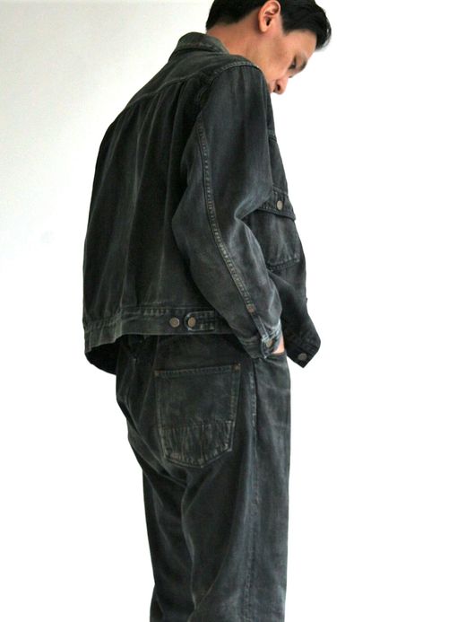 ANACHRONORM AN097-W1 / 2nd WORK JACKET SULFUR DYE / BLACK
