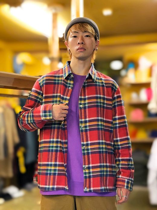 fulton GOWANUS JKT(FLANNEL CHECK) / RED