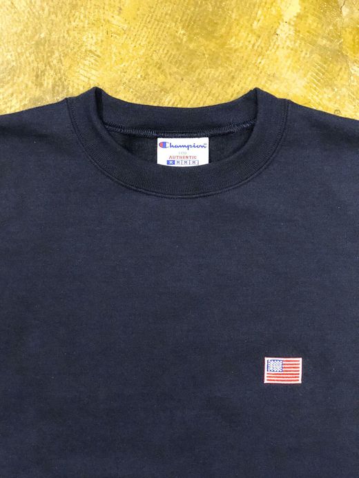 FLATBUSH Select American Flag Patch Crew SW / navy