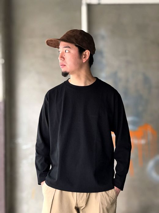 ANACHRONORM NM-TS07 / EMBROIDERED L/S T-S / BLACK B