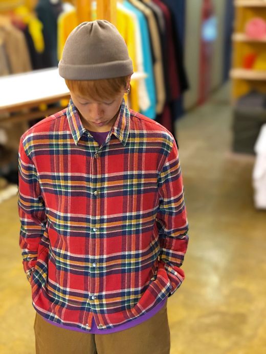 fulton GOWANUS JKT(FLANNEL CHECK) / RED