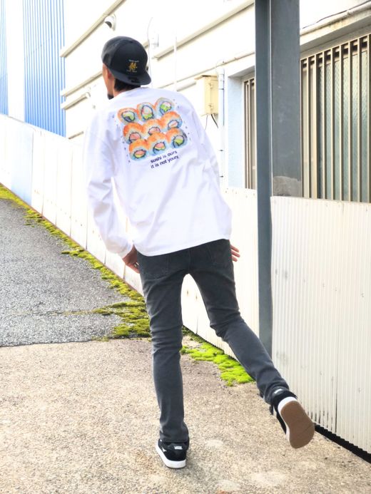  Cali Sushi Long Sleeve Tee / white