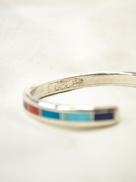 Indian Jewelry LARRY LORETTO INLAY BANGLE / TYPE J