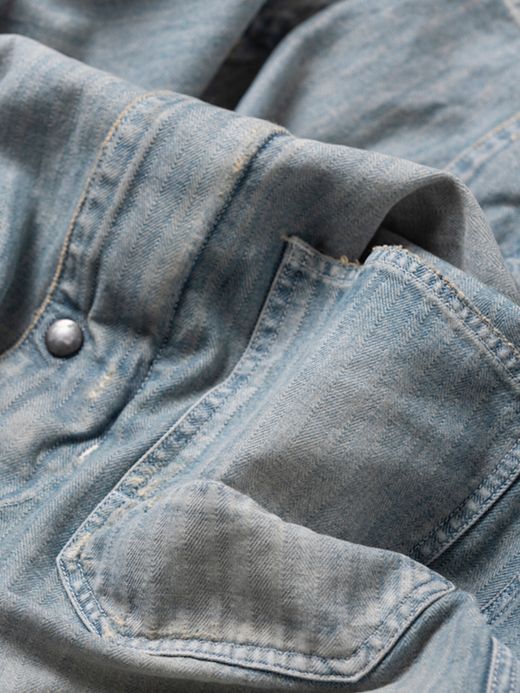 ANACHRONORM AN118-W / DECK OVER PANTS / INDIGO AGING WASH