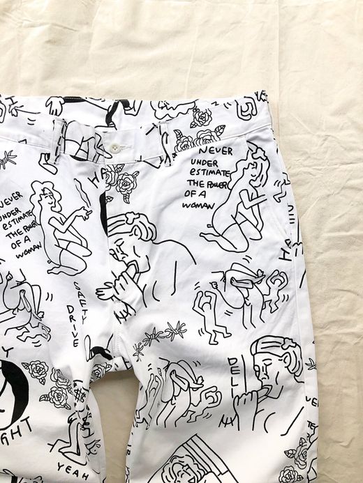 TENBOX TENBOX × FACE ACID PANTS / WHITE
