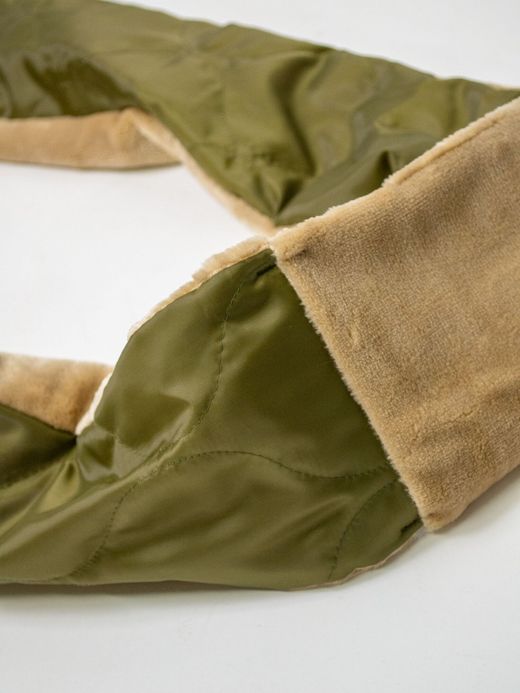 VOO VOO-SPG-078 / REV STOLE / OLIVE×LT.BEIGE