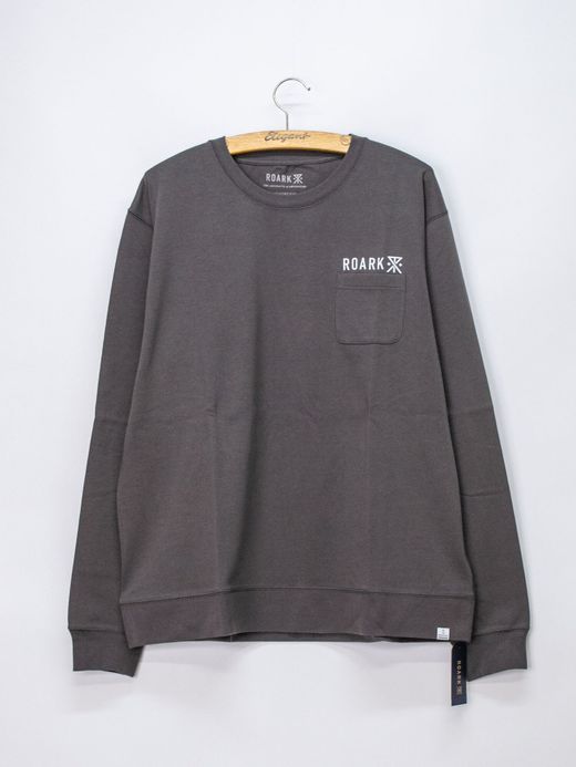 ROARK REVIVAL RLTJHW701 / "LOGO" 9.3oz H/W L/S POCKET TEE / BLACK