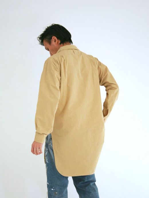 ANACHRONORM AN017 / BOAT NECK LONG SHIRT / LIGHT BEIGE