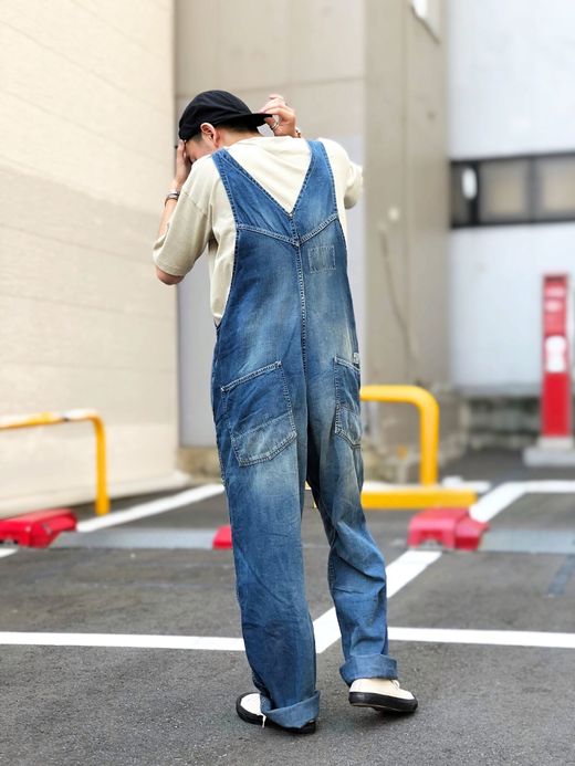ANACHRONORM 8ozDenim Tapered Overall / indigo(aging wash)