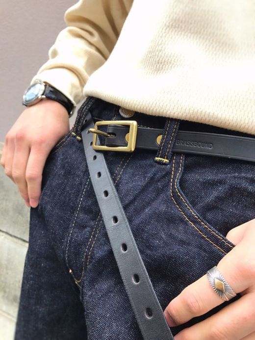 ANACHRONORM 20mm Long Belt By Brassbound / black