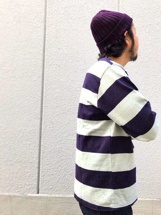 NECESSARY or UNNECESSARY Rugby L/S / navy-border