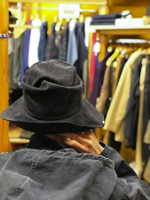 ANACHRONORM ANDC-046 / BIG MELTON HAT / BLACK