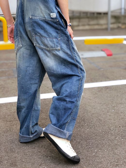 ANACHRONORM 8ozDenim Tapered Overall / indigo(aging wash)