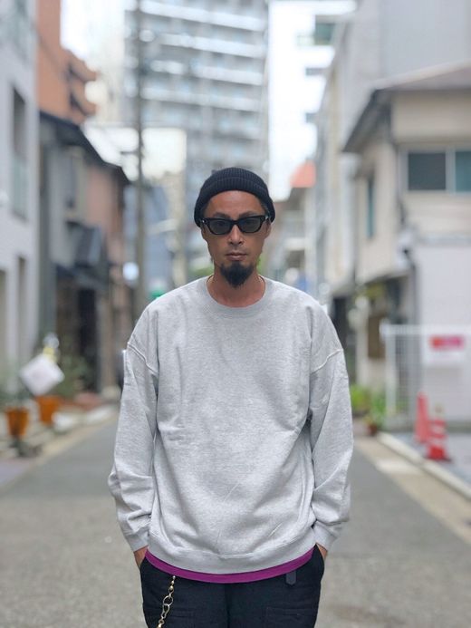 THE UNION TF00329 / "BOKUHA TANOSHII" CREW SWEAT / GRAY