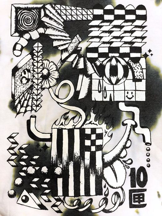 TENBOX T TIGHT DIE HOODIE / BLACK