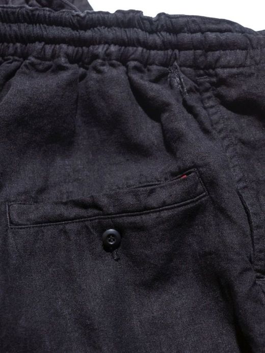 ANACHRONORM AN096 / LINEN TAPERED EASY PANTS / BLACK