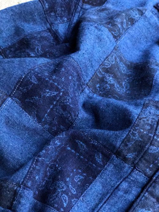 ANACHRONORM AN074-INDG / PATCH WORK COVERALL SHIRT / INDIGO