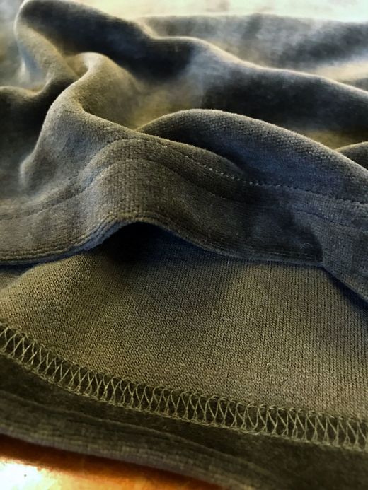 VOO Velour Step Crew / olive