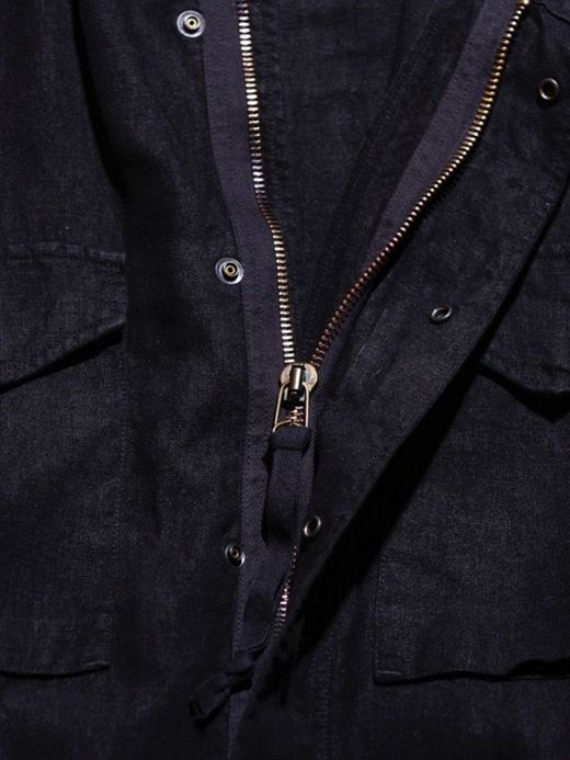 ANACHRONORM AN095 / LINEN FIELD JACKET / BLACK