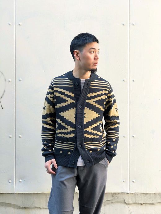 ROARK REVIVAL RSW125 / MUNRO CARDIGAN / NAVY