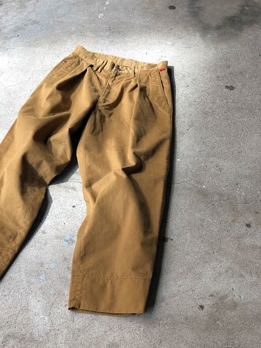 ANACHRONORM AN011 / TUCK WIDE TROUSERS / TAN