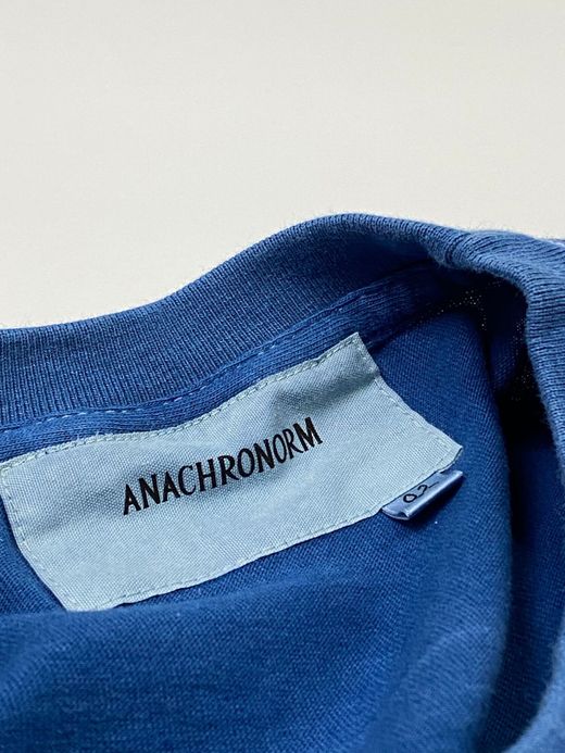 ANACHRONORM AN112-IND / INDIGO EMBROID L/S T-S / Lt.INDIGO