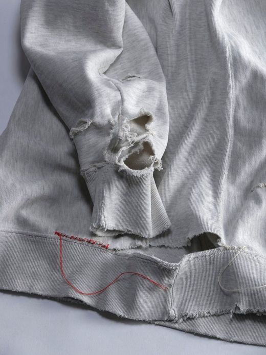 ANACHRONORM NM-SW02-W1 / DAMAGED HOODED SWEAT PARKER / OATMEAL