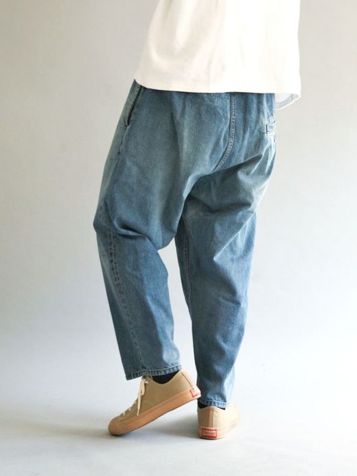 ANACHRONORM AN075-W / WASHED DENIM EASY PANTS / WASHED INDIGO