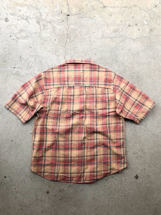 THE UNION TF00336 / ROLLUP CHECK SS SHIRTS / BEIGE