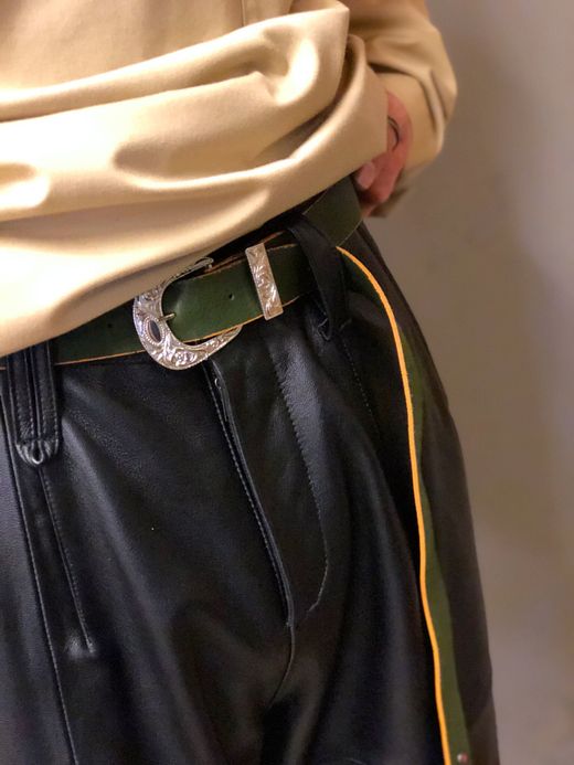 VOO Hawk Eye Leather Belt / green 