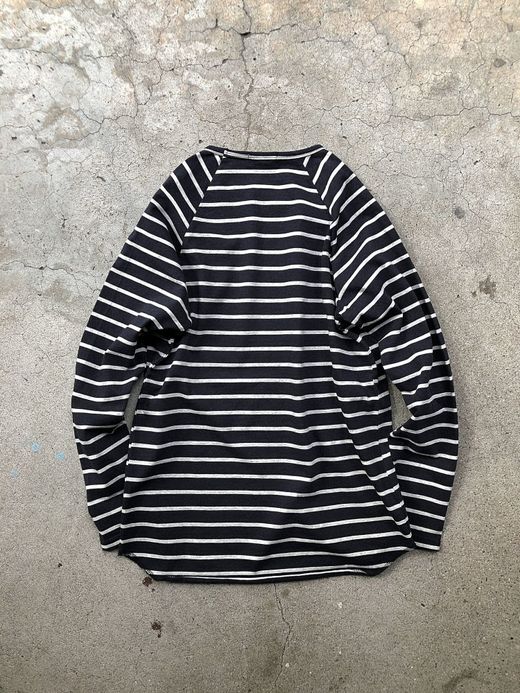 Spinner Bait 度詰め天竺 Border L/S / ネービー×グレー