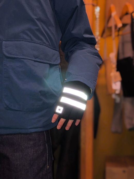 ROTOTO R5014 / REFLECTIVE SAFETY GLOVE / BLACK