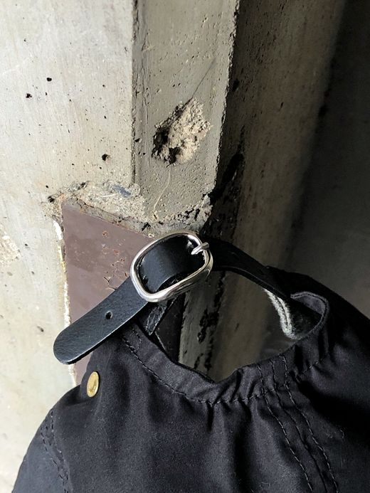 ANACHRONORM ANDC-047 / T/C LEATHER BUCKLE CAP / BLACK