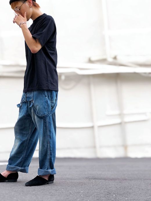 ANACHRONORM 8ozDenim Tapered Overall / indigo(aging wash)