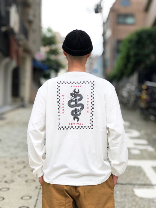 ROARK REVIVAL RLTJ553 / "WRENCHED" L/S TEE / WHITE