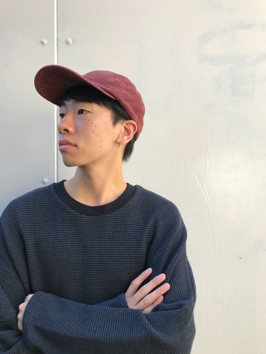 ANACHRONORM Corduroy Leather Buckle Cap / azuki