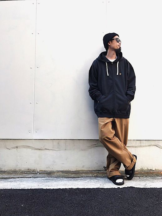 ALDIES Ultra Large Zip Parka / black