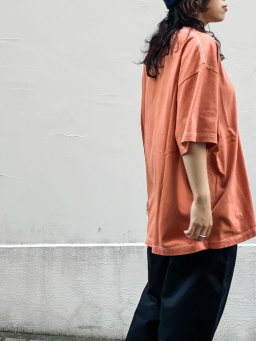 ANACHRONORM AN069 / SLEEVE TIE DYE T-SHIRT / ORANGE