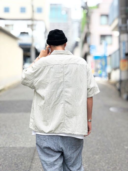 ANACHRONORM AN029 / S/S COVERALL SHIRT / WHITE